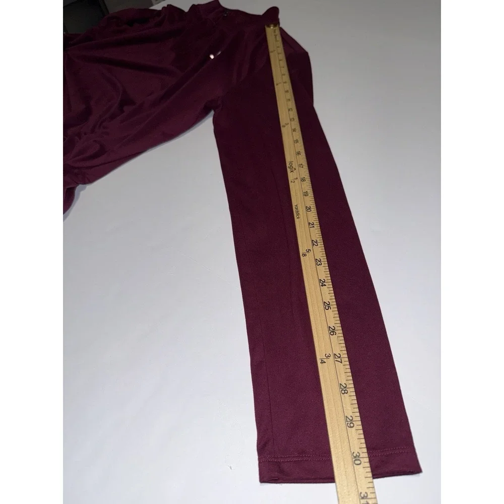The North Face Men Pullover Large Quarter Zip Burgundy Long Sleeve Athletic Gym